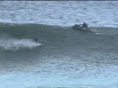 Black swell brings big wave surfers to coasts of Europe