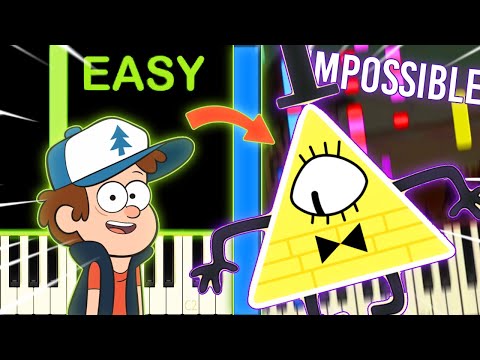 GRAVITY FALLS THEME from TOO EASY to IMPOSSIBLE