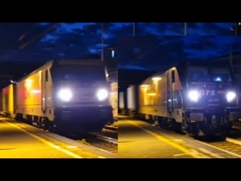 2 treni merci tc + tcs MEDWAY & GTS RAIL in 30 minuti di orologio in stazione a Riva Trigoso