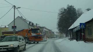 preview picture of video 'Dugo Selo, ulica Josipa Zorića po snijegu (CROATIA, SNOW, WINTER)'