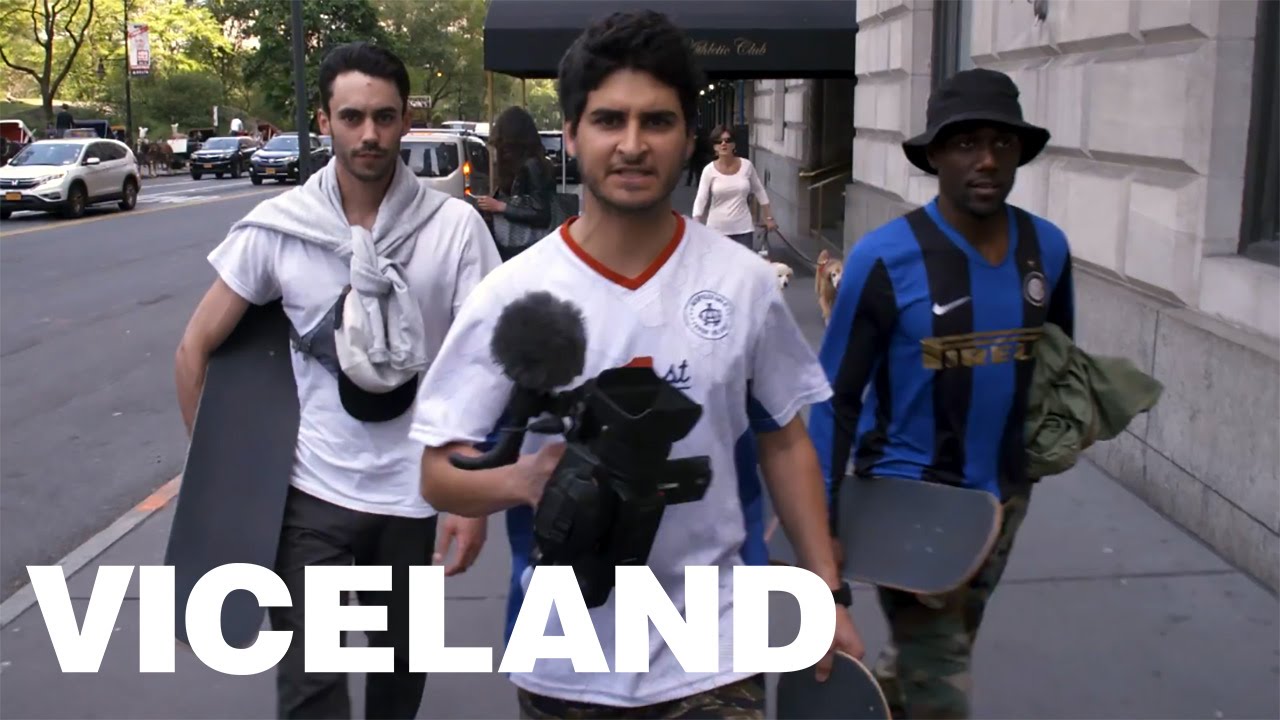 Patinando los edificios de Donald Trump en Nueva York