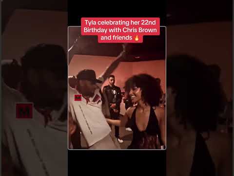 Chris brown showing Tyla a good time at her birthday party #birthdayparty #chrisbrown #tyla