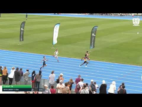 Boys Under 11 100m H5 - 2020 State Combined Events Championships // LAVicTV