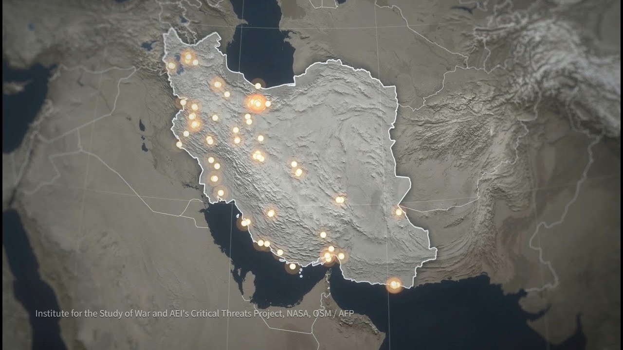 Video | ANIMATED MAP: US and Israeli bombardment of Iran | AFP