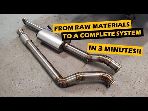 Building a custom Stainless Exhaust system in 3 minutes