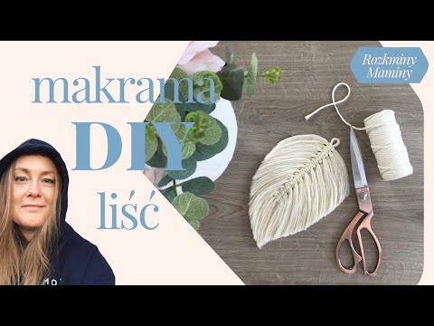 Jeden ze sposobów jak krok po kroku zrobić makramowe pióro (liść). How to make a macrame feather.