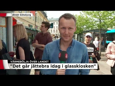 Värmeböljan slog in med full kraft - Nyheterna (TV4)