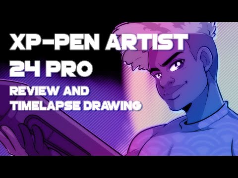 XP Pen Artist 24 Pro Timelapse & Review