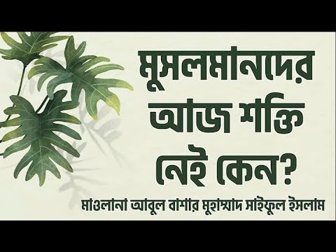 মুসলমানদের আজ শক্তি নেই কেন? মাওলানা আবুল বাশার মুহাম্মাদ সাইফুল ইসলাম