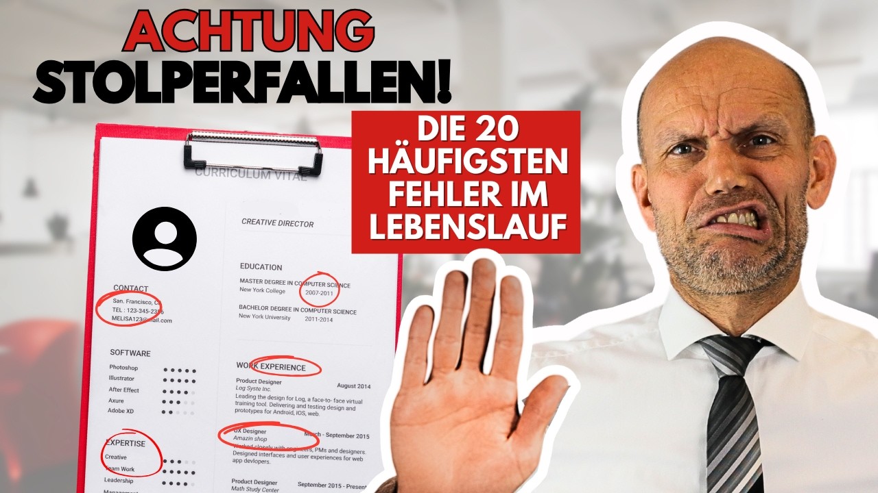 Üble Lebenslauf-Fehler: 20 unterschätzte Bewerbungs-Killer!