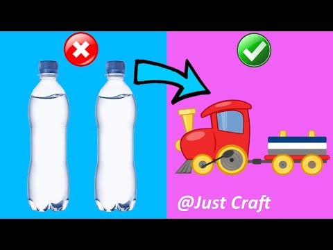 DIY Toy Train | Recycle Bottles | Best out of waste | Just Craft
