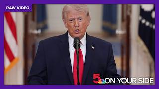 President Donald Trump addresses the nation about the war with Iran 