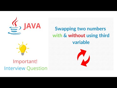 Swapping Two Numbers Without Using Third Variable Java Interview Question 1