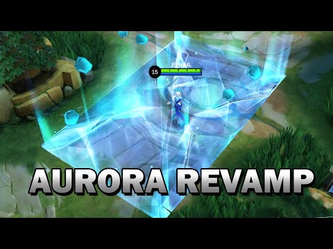 AURORA REVAMP: QUEEN ELSA OF MOBILE LEGENDS? SHE CAN FREEZE TOWERS