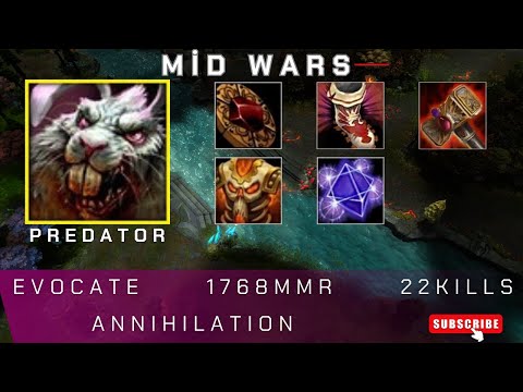 HoN | Mid Wars | Predator | Evocate | 1768 MMR
