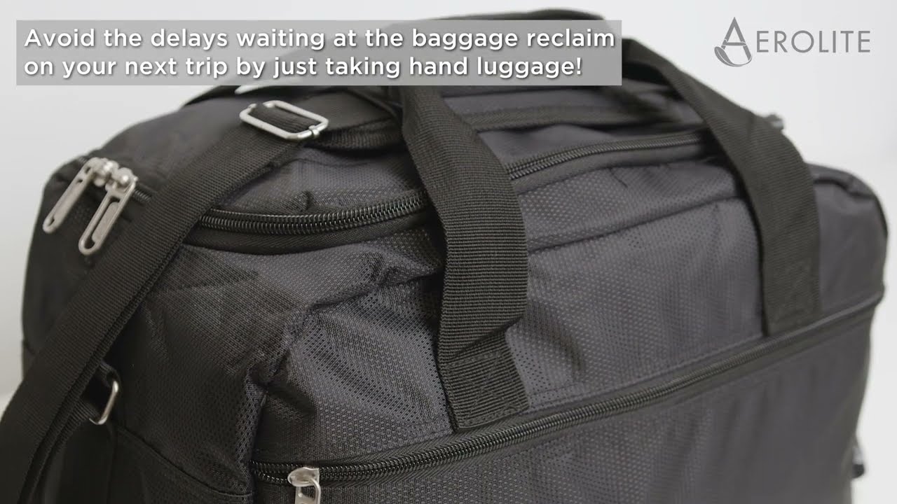 Aerolite (40x20x25) New and Improved 2022 Ryanair Maximum Size Under Seat Flight Bag