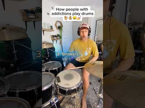 How people with addictions play drums #drums #drummers #shorts