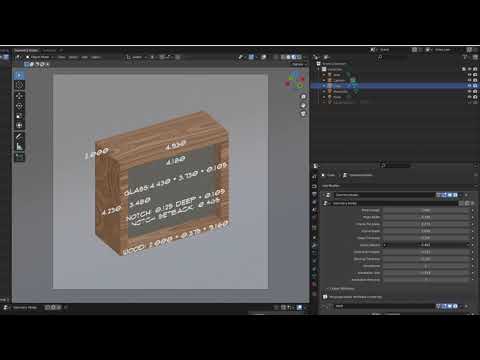 Blender 3.0 Geometry Nodes Procedural Picture Frame with Live Measurements