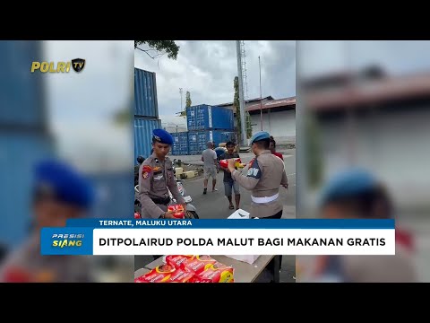 POLDA MALUT BAGIKAN MAKANAN GRATIS PADA MASYARAKAT KAWASAN PELABUHAN