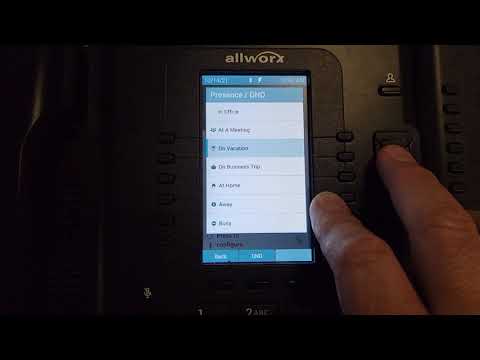 Using Presence Settings on an Allworx 93xx Series Phone