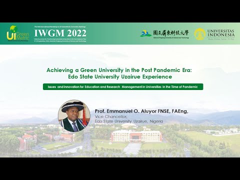 Prof. Emmanuel O. Aluyor FNSE, FAEng, Vice Chancellor, Edo State University Uzairue, Nigeria