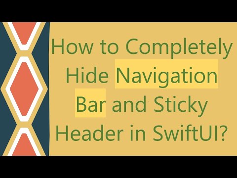 How to Completely Hide Navigation Bar and Sticky Header in SwiftUI?