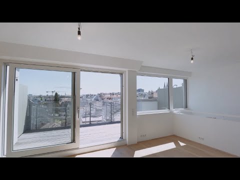 Terrassenerstbezug mit Blick in die City