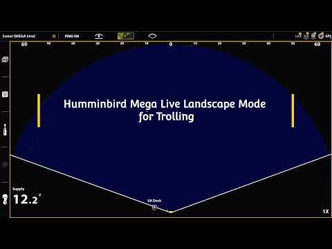 Humminbird Mega Live - Trolling in Landscape Mode, Part 1