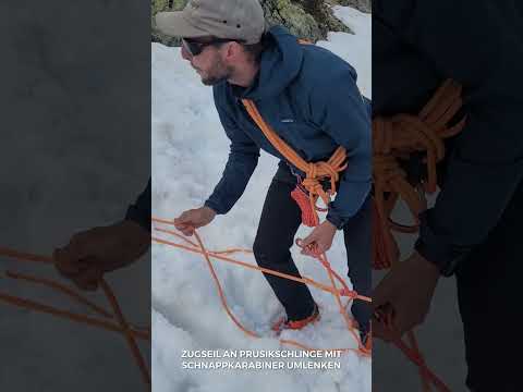 Spaltenrettung - Einfacher und doppelter Flaschenzug