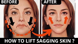 🛑 LIFT SAGGING SKIN EXERCISE, JOWLS, SMILE LINES| NON-SURGICAL FACELIFT, CHEST LINES, MOUTH LINES