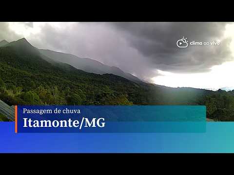 Passagem de chuva intensa e ventania atingiu Itamonte (MG) no começo da tarde desta terça-feira (15)