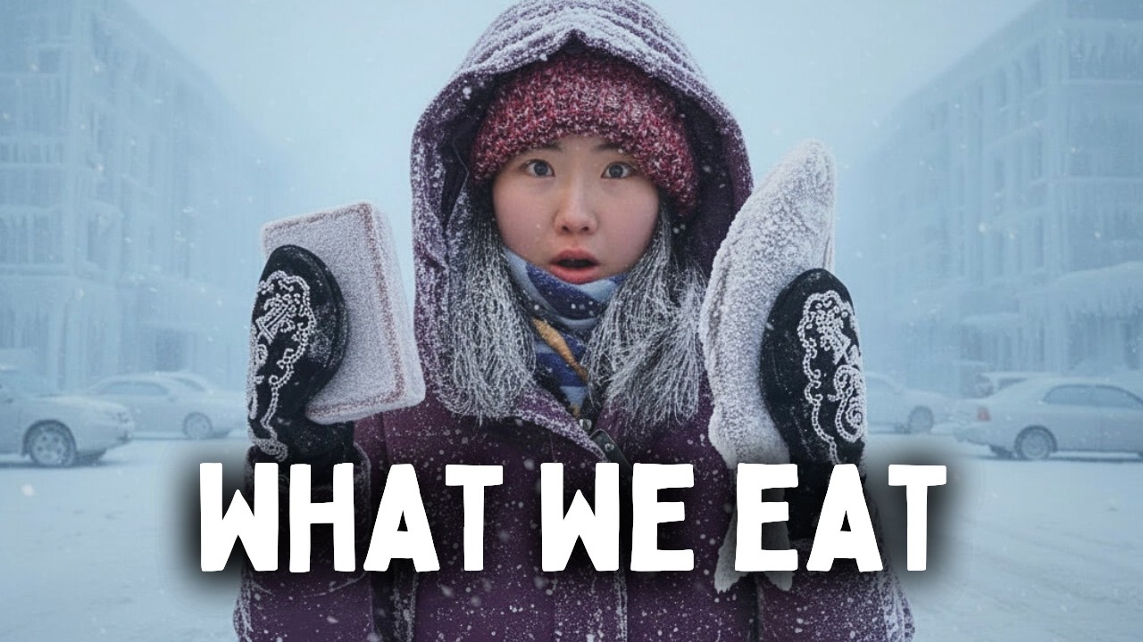 What I Eat in a Day in the Coldest City on Earth −71°C (−95°F) Sakha Cuisine & Grocery Shopping