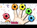 EP 7 Color Finger Family Song With Soccer Ball HooplaKidz Kids Songs