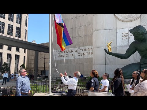 Detroit Pride Flag Raising Ceremony 2023