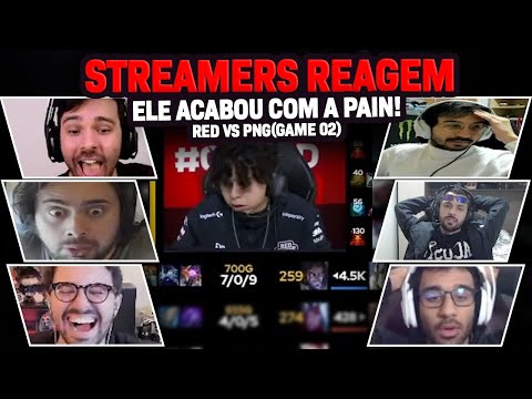 STREAMERS REAGEM: A PAIN DEIXOU O KAZE DE SYLAS E ELE ACABOU COM O JOGO | GAME 02 - PNG vs RED