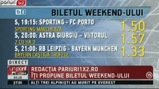 Biletul weekend-ului: PROFIT in cota 7.75! Pariurile ce compun „combo-ul” redactiei sunt AICI!