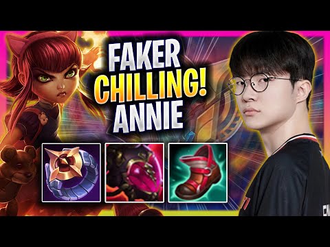 FAKER CHILLING WITH ANNIE! - T1 Faker Plays Annie MID vs Galio! | Season 2025