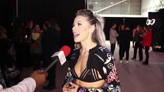 Chat w artist Delaney Jane backstage 2018 iHeartRadio Jingle Ball Scotiabank Arena