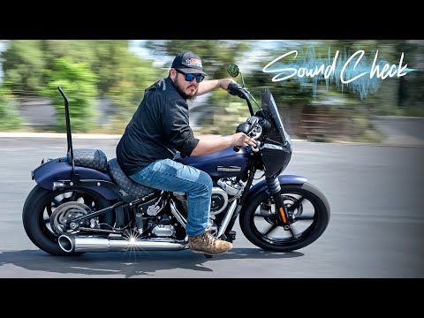 Audio testing 2025 Harley Street Bob with the new FPE Softail 4.5” Slip-On with Stock Header.