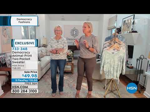 Democracy AnimalPrint Two Pocket Sweater