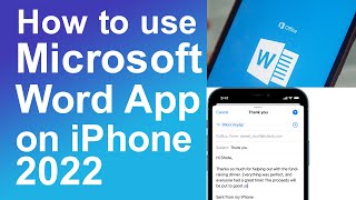 How to use Microsoft Word app on iPhone