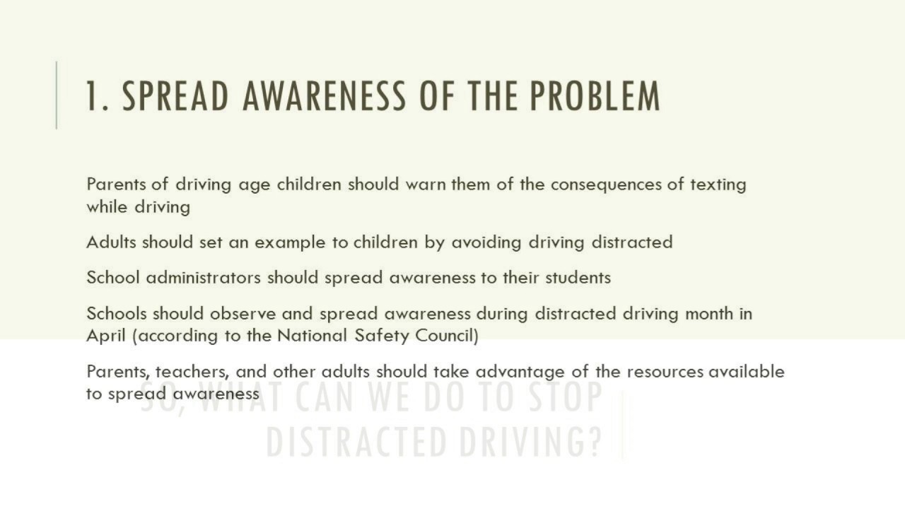 Distracted Driving PPT by Emma Smith - Terry Bryant 2017 Scholarship Finalist