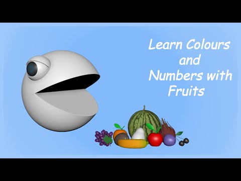Learn Colours and Numbers with Pac Man and Fruits! Fun Educational Video for Kids!