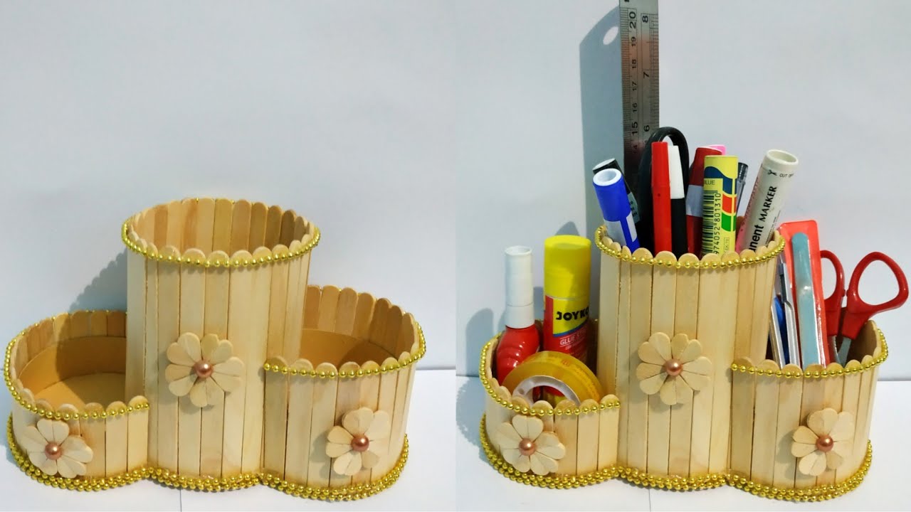 Popsicle Stick Pencil Holder