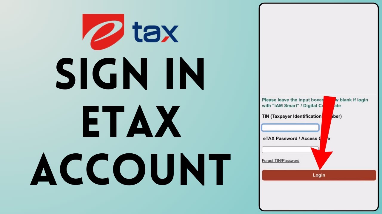 How to Sign In to ETax Account (2024) | Login to eTax Account
