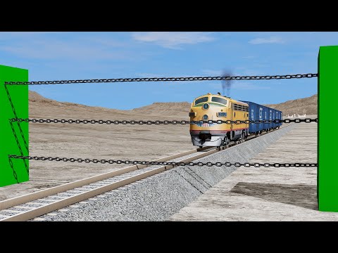 Trains vs Chain Crashes 19 - BeamNG.drive | BeamNG High Speed