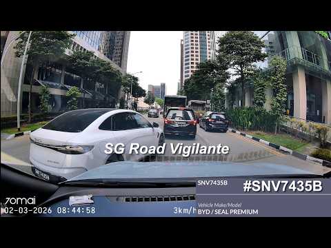 2mar2026  cross street #SNV7435B byd seal changing lane without due care cutting off camcar