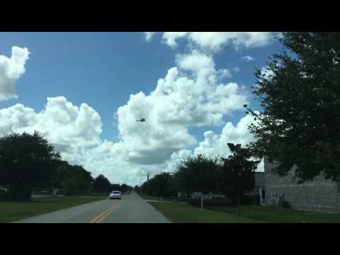 Quick Shot of Volusia County Sheriff's Office Air One landing at the Aviation Station