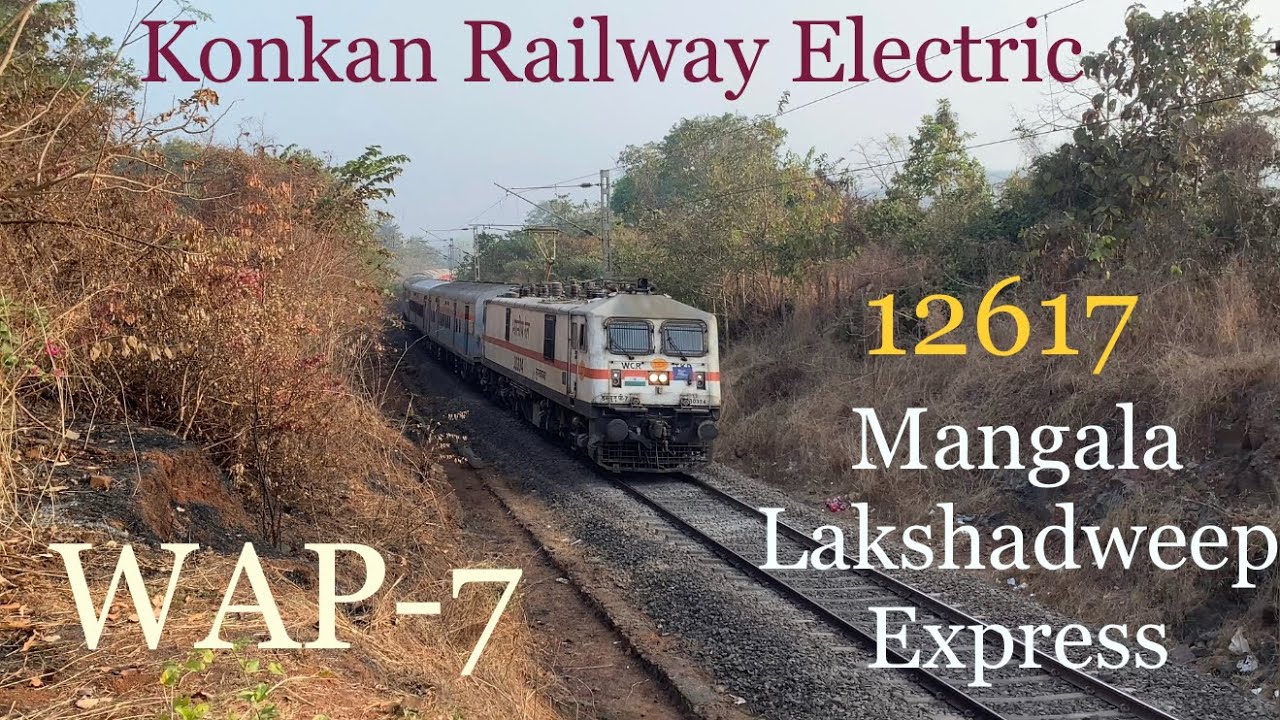 Watch video Mangala Express hauled by WAP7 Electric Loco | Konkan Railway | 12617 Honking !!! मंगला एक्सप्रेस Now Mangala Express hauled by WAP7 Electric Loco | Konkan Railway | 12617 Honking !!! मंगला एक्सप्रेस