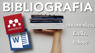 Come fare la BIBLIOGRAFIA della TESI con WORD - Mendeley Reference Manager Plug in MS WORD